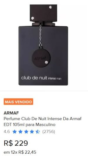 Perfume Club De Nuit Intense Da Armaf EDT 105ml para Masculino