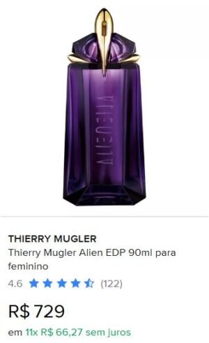 Thierry Mugler Alien EDP 90ml para feminino