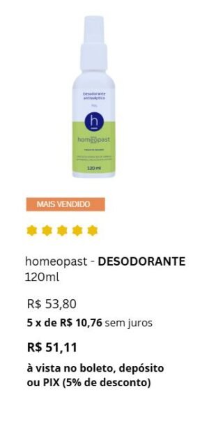 homeopast - DESODORANTE 120ml