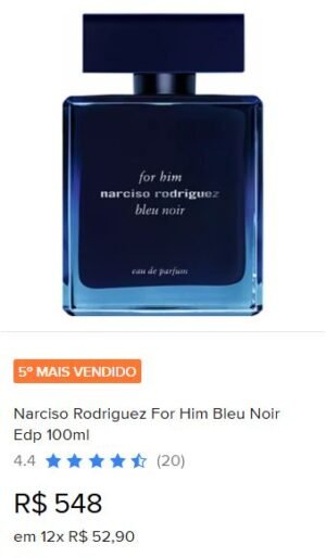 Narciso Rodriguez For Him Bleu Noir Edp 100ml